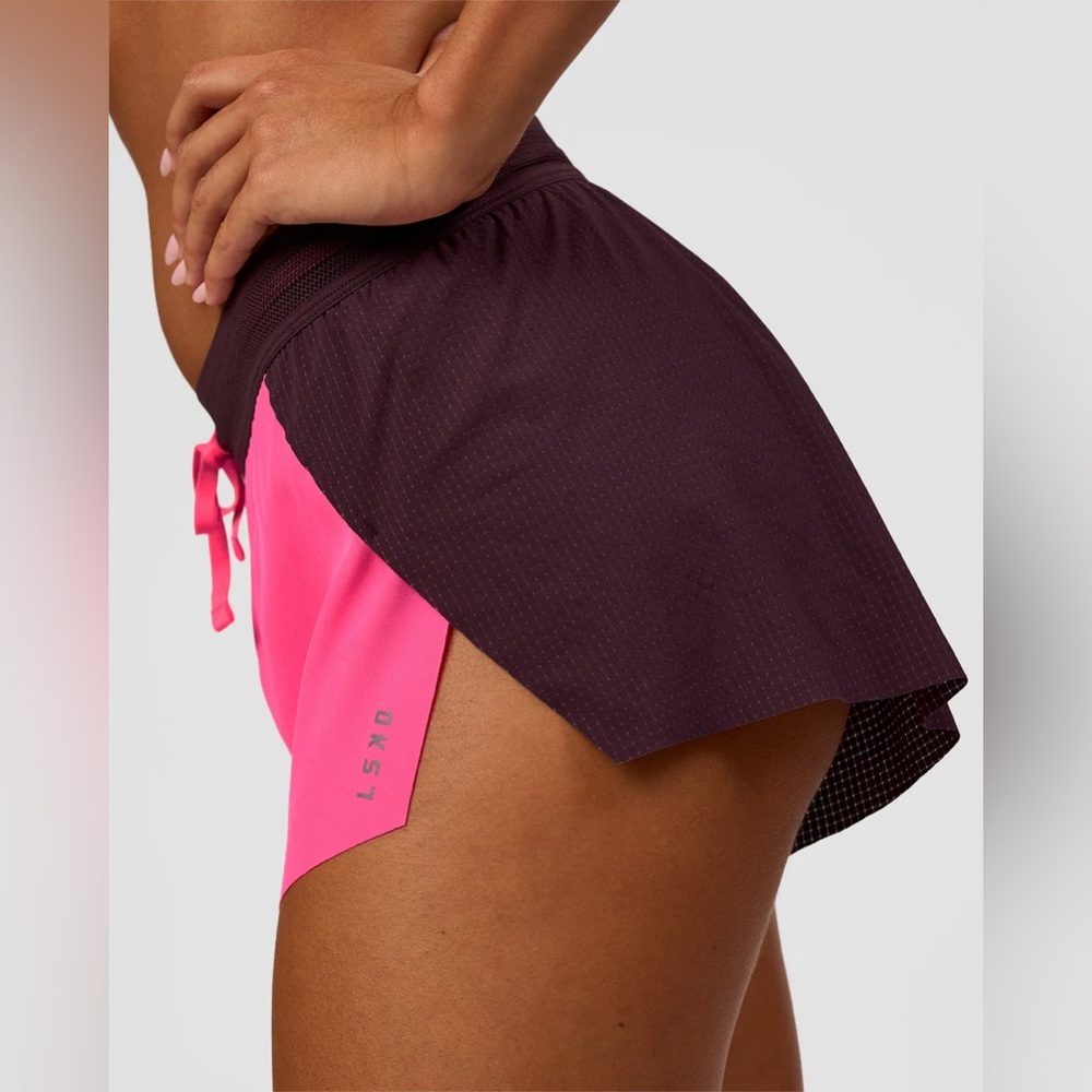 LSKD Accelerate 3" Mid-Rise Running Short - Midnight Plum-Sugar Plum XS NWT - Picture 8 of 10